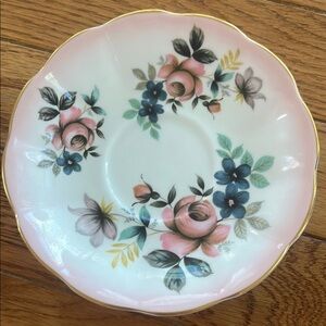 Vintage Royal Albert Reflection‎ Series Bone China Saucer England Decorative